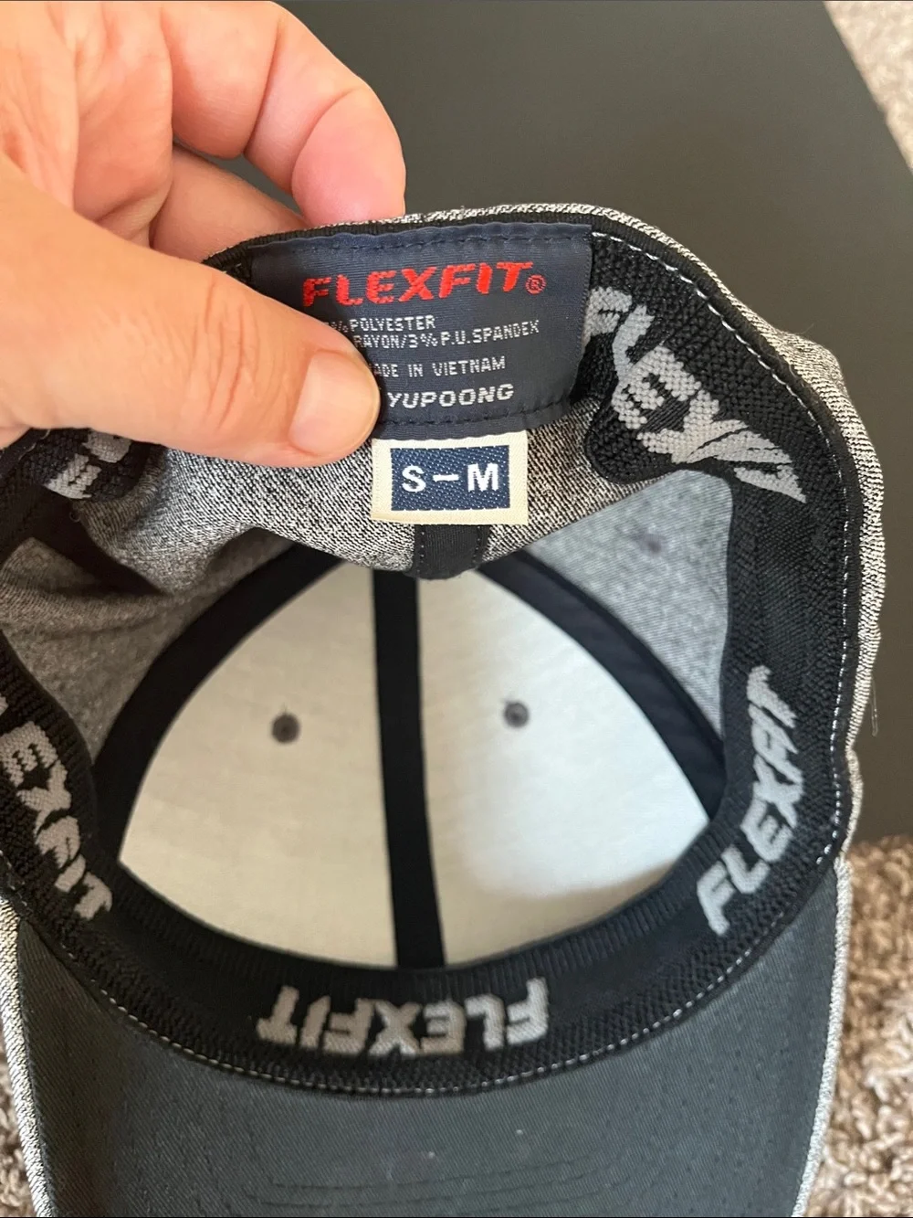Travis Mathew Gray Striped Cap with Blue Accent & Heather Gray Speckled Cap